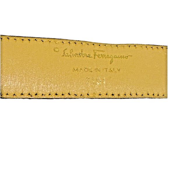 Salvatore Ferragamo Size XS 30 in. Women's Belt Tan Gold Snake Skin Pattern - Picture 12 of 14
